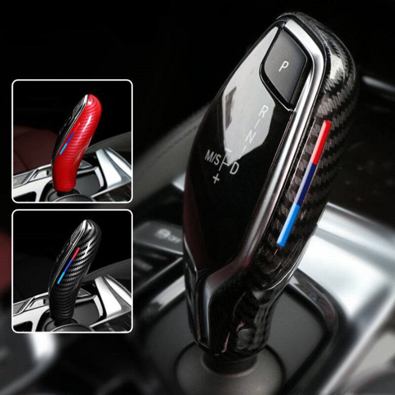 Penutup Kenop Pemindah Gigi Mobil Pelindung Tuas Rem Tangan Dekorasi Interior Otomatis untuk BMW G30 G31 G01 G02 G32 5 Seri X3 G08 G38