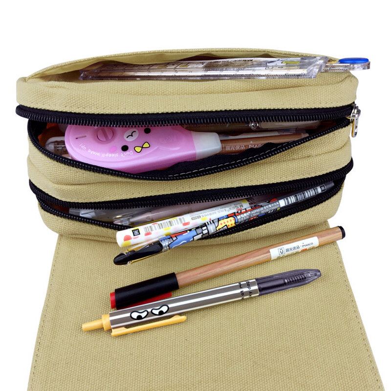 حقيبة أقلام رصاص مع سحاب ، للطلاب ، كارتون كاواي لطيف ، متعة أمريكية ، أولاد ، بنات ، مستلزمات مدرسية ، رسوم متحركة