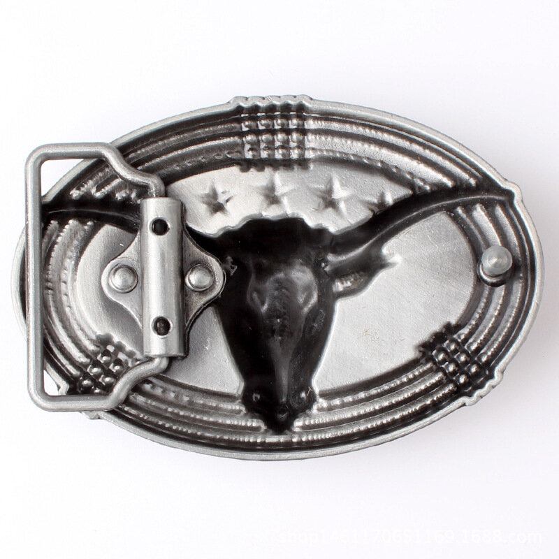 Bull หัวเข็มขัดหัวเข็มขัด Handmade โฮมเมดเข็มขัดอุปกรณ์เสริมเข็มขัด DIY Western คาวบอย Heavy Metal Music Rock สไตล์