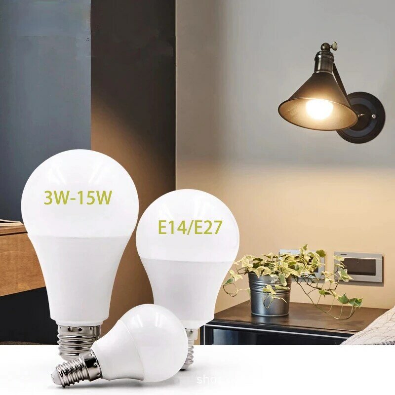 New LED E14 LED Lamp E27 LED Bulb AC 220V 230V 240V 18W 15W 12W 9W 6W 3W Lampada LED Spotlight Table Lamp Lamps Light