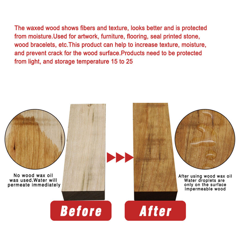 Cera para el cuidado de la madera, pulidor de cera de abeja para muebles de madera maciza, resistente al agua, mantenimiento de muebles