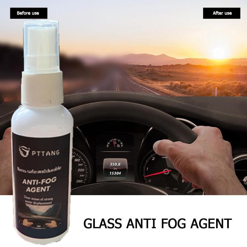 Spray antibuée imperméable pour pare-brise de voiture, 30ml, nettoyant pour vitres de salle de bain, accessoire de nettoyage de voiture