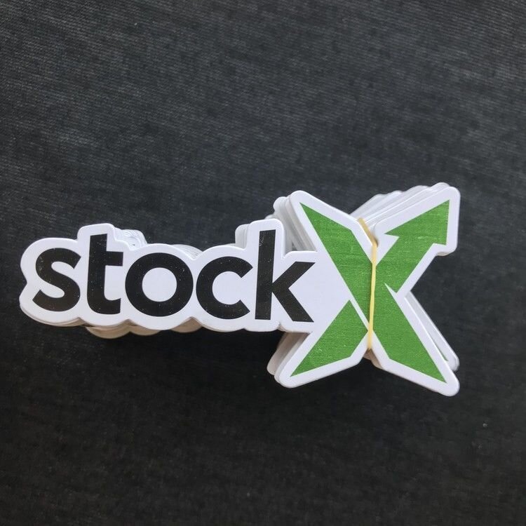 1sets 5sets 10sets Lot 2021 Tag Stock X Green Circular Rcode Stickers Flyer Plastic Shoe Buckle Verified X Authentic Tag