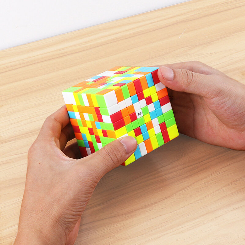 QiYi 8x 8 szybkość zawodowa magiczna kostka Stickerless qiyi 8x8x8 Puzzle zabawki edukacyjne prezent dla dorosłych dzieci Cubo Magico prezent