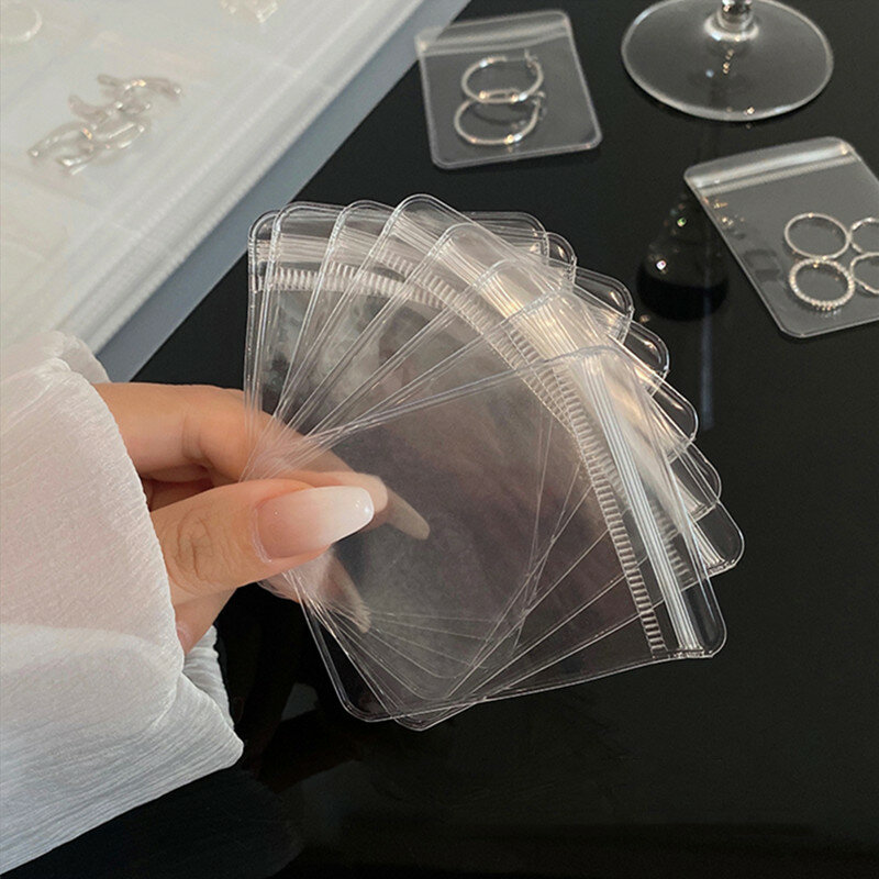 Livro de armazenamento de jóias transparente conjunto zip-travamento células divididas acesso rápido multifuncional artesanato organizador livro para meninas femininas