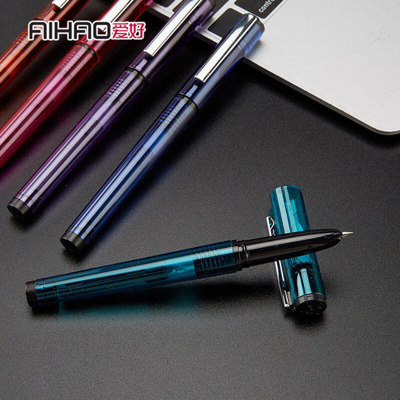 piston dual-ues ink pen fashion new style Lightweight gift Fountain Pens Office School supplie transparent clean fountain pen