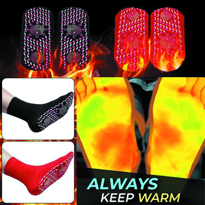 Calcetines calefactados de turmalina para mujer, calcetín de terapia magnética, ayuda a calentar los pies fríos, comodidad para la salud