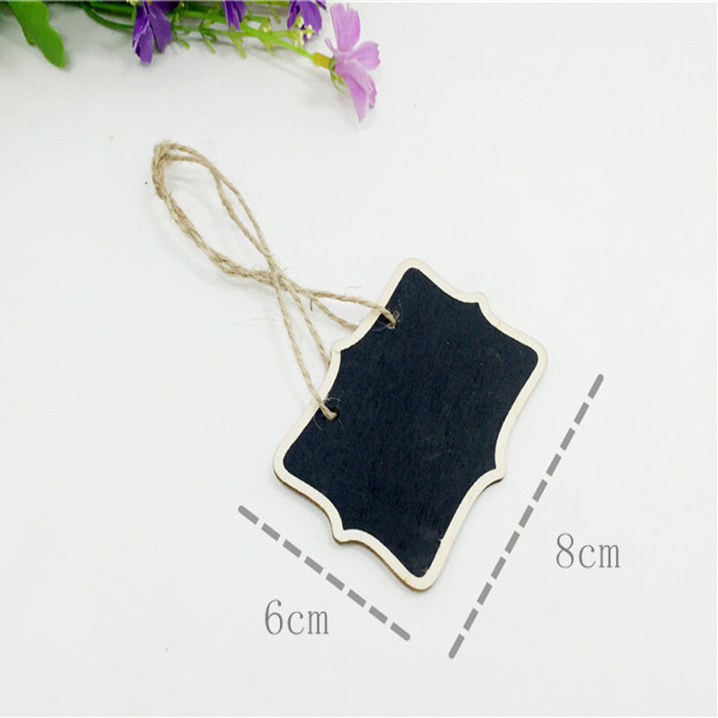 1pcs/lot 6*8cm Creative and unique Writable wooden hangtag With a rope decoration multi-purpose