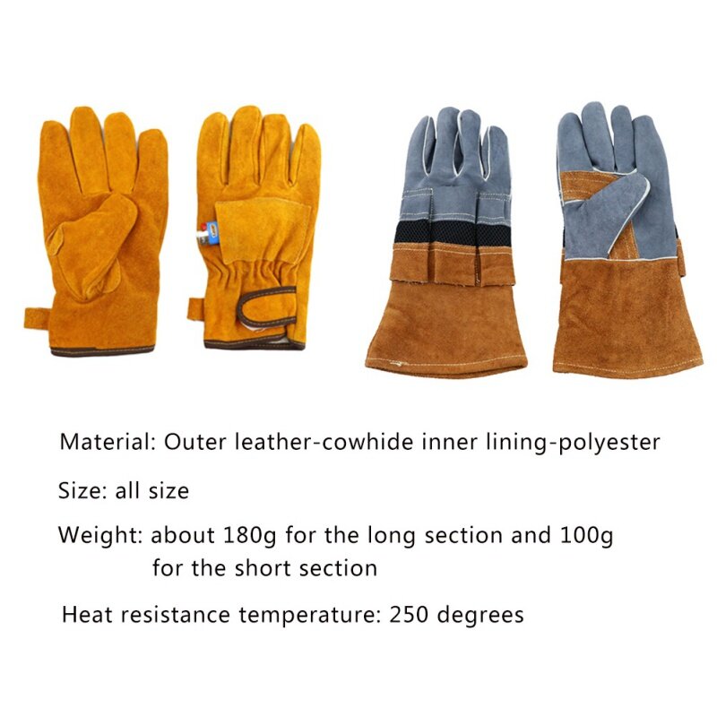 Anti-Burn Lange Handschoen Anti-Brandwonden Handschoen Hittebestendige Beschermende Handschoenen Outdoor Camping Barbecue