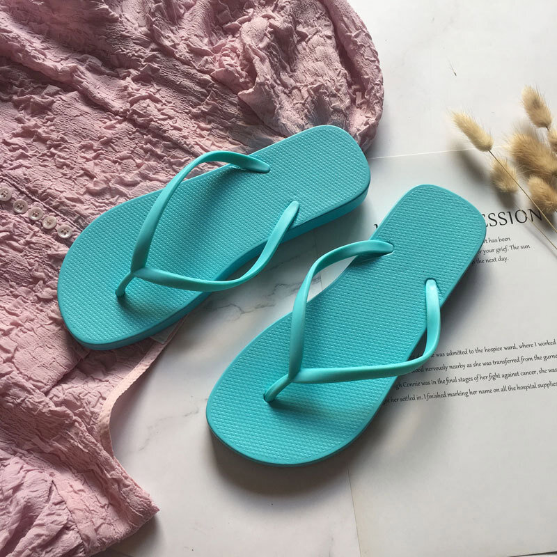 여자의 클립 발가락 플랫폼 슬리퍼 여성 여름 플립 퍼 야외 비치 슬리퍼 여성 2021 패션 달콤한 스타일 솔리드 신발