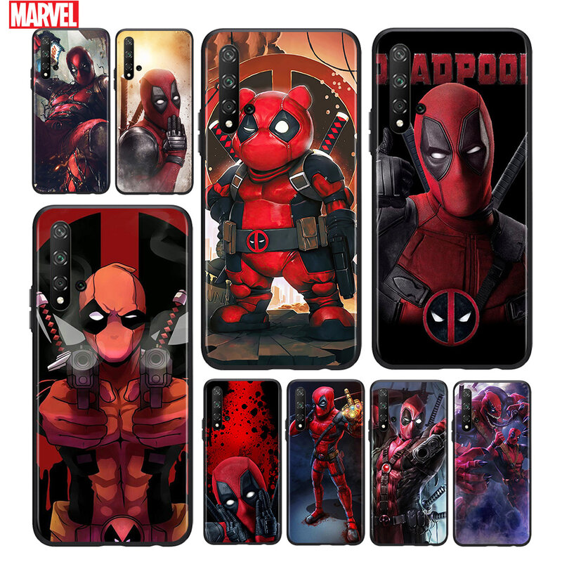 Marvel Deadpool per Huawei Honor 10 20 30 10i 20i 30i 10X V20 V30 20S 30S 30i X10 Pro Lite custodia morbida in Silicone nero
