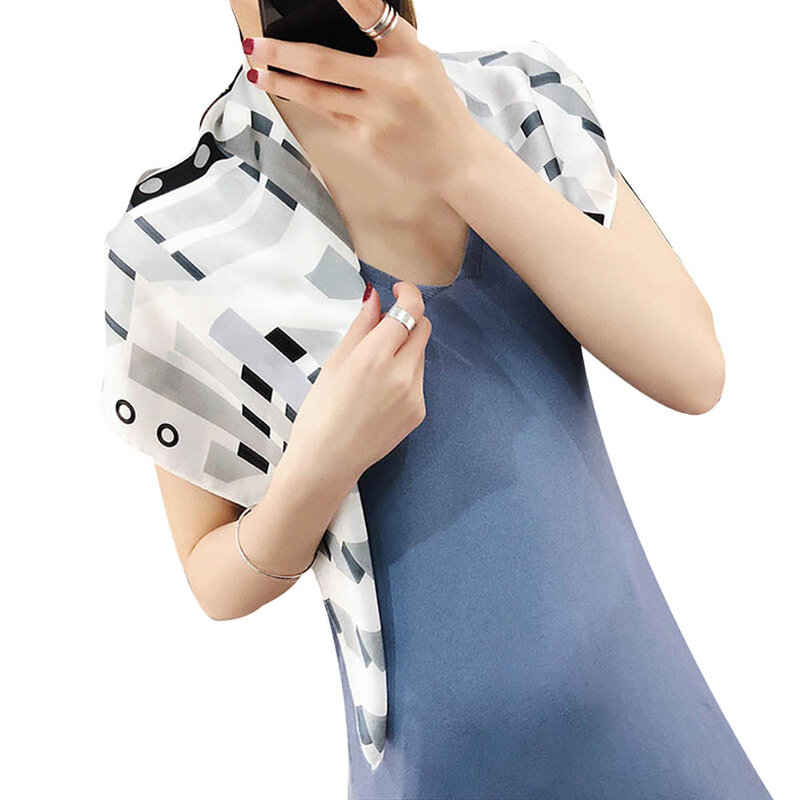 Lenço feminino moda cetim de seda impresso lenço quadrado xale macio lenço de cabelo cabeça xale-opk