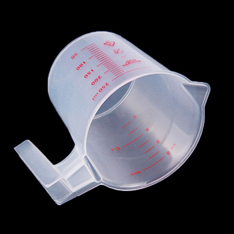 1pc 250ml copo de medição de cozimento plástico com alça para medição precisa de ferramentas de cozinha de café fabricado
