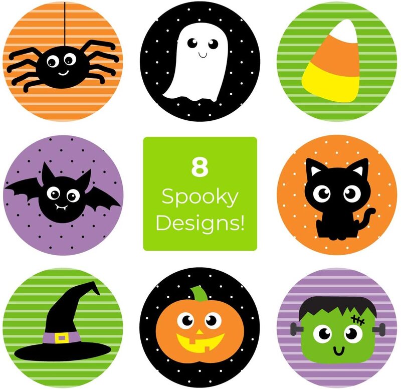 500 Buah Stiker Halloween Stiker Kertas Perekat Otomatis Paket Hadiah Pesta Halloween Label Dekorasi Kue Segel Amplop