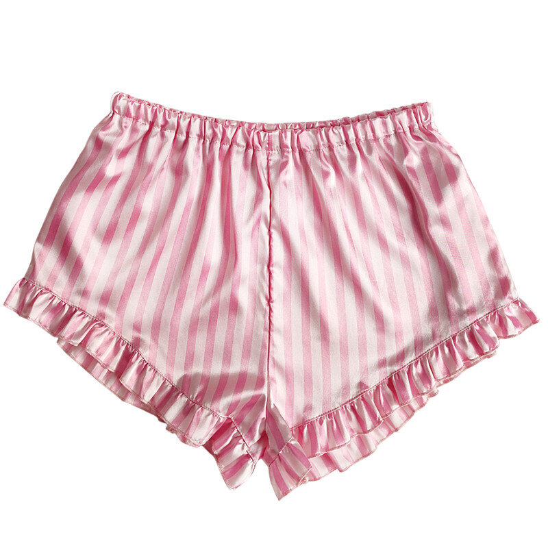 2021 Sexy Vrouwen Tweedelige Pyjama Set Nachtkleding Gestreepte Print Strapless Off Shoulder Camis Crop Tops Hoge Taille Shorts nachtkleding