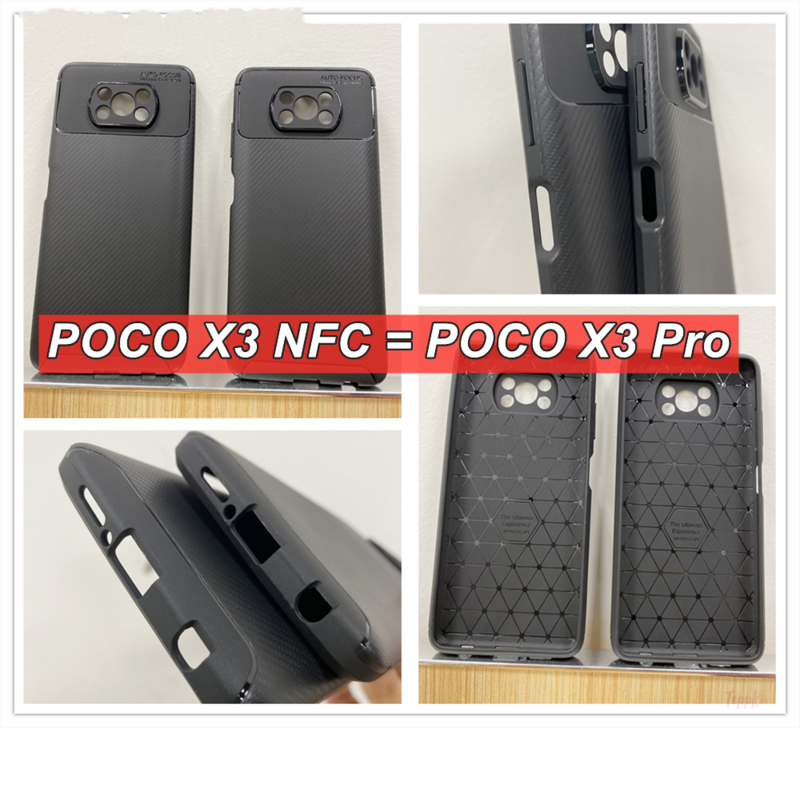For Xiaomi POCO X3 M3 Pro Case Soft Silicon Cover Carbon Fiber TPU Shockproof Case For Redmi Note 10S Pro 9S POCO F3 X3 NFC