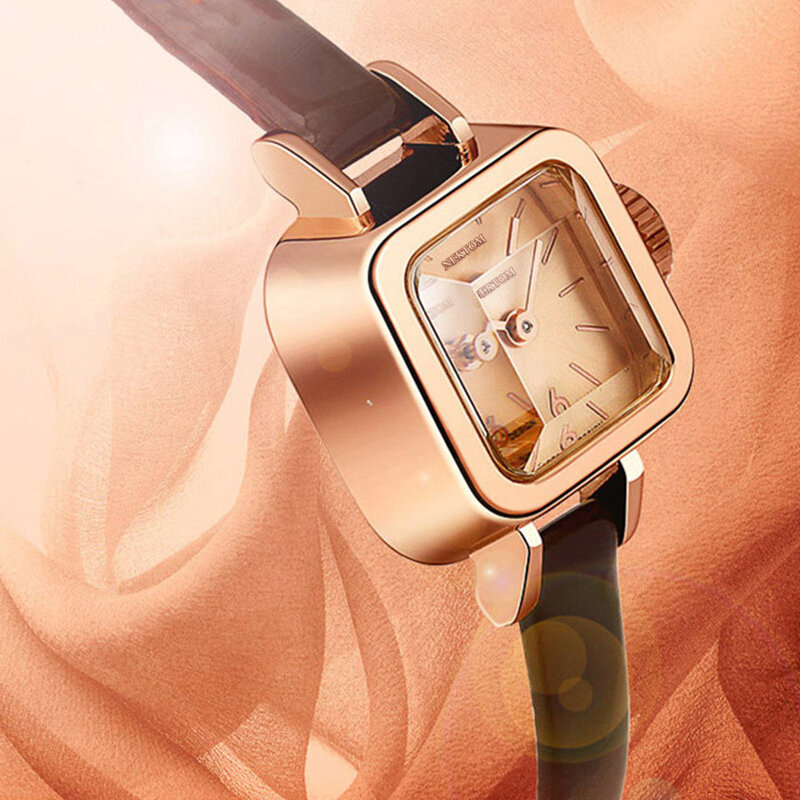 NEKTOM Hardlex กระจก Casual นาฬิกาข้อมือผู้หญิงอินเทรนด์ควอตซ์กันน้ำนาฬิกาผู้หญิง