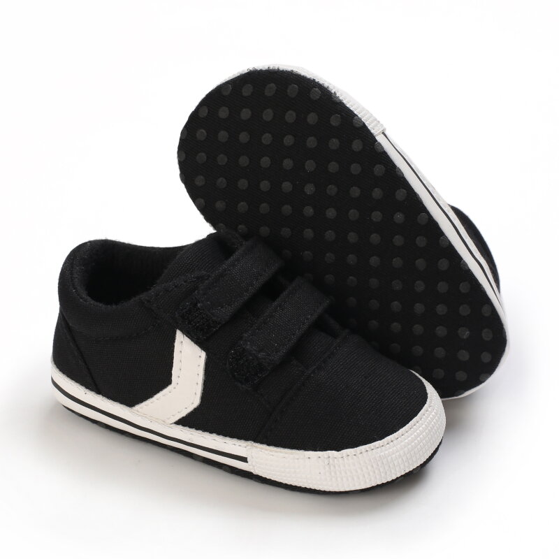 รองเท้าผ้าใบเด็กรองเท้าผ้าใบคลาสสิคทารกแรกเกิดสีดำ Baptism กีฬาเด็ก First Walkers รองเท้าเด็กทารกเด็กวัยหัดเดิน Anti-Slip รองเท้าเด็ก