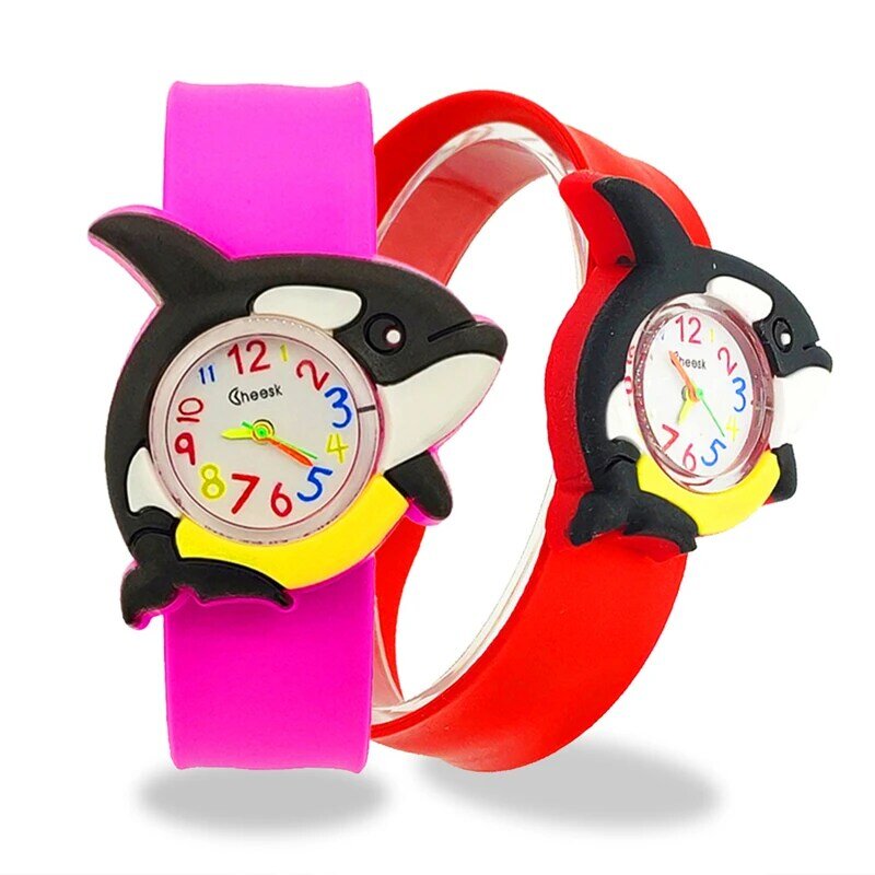 漫画海クジラ腕時計子供のおもちゃベビー少年少女のための時計クォーツ時計子の誕生日プレゼントmontreランファン
