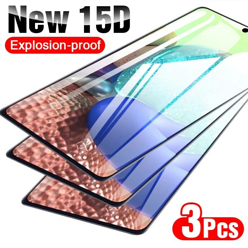 3Pcs Protective Glass On For Samsung A50 A70 A71 A51 Screen Protector Tempered Glass On Samsung A80 A90 A20 A30 A10 A20E Film