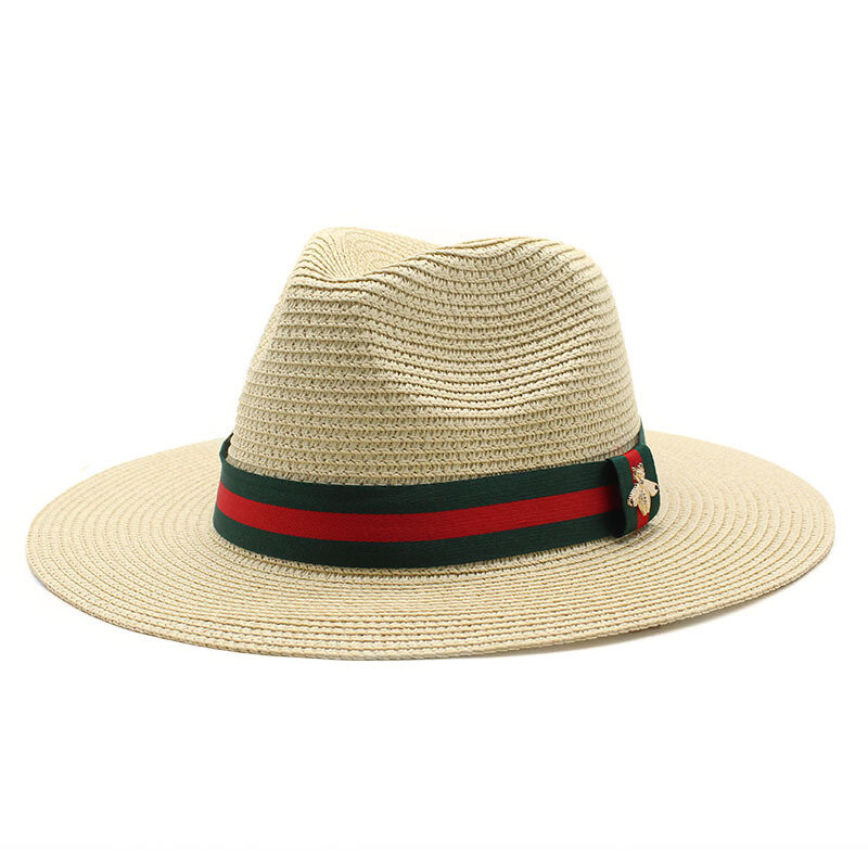 Novo designer casual chapéu de sol para homens feminino elegante igreja chapéus panamá praia chapéus ao ar livre verão chapéu de palha atacado dropshipping