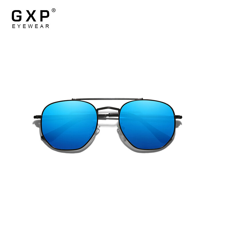 Óculos de sol vintage gxp, óculos polarizados para homens e mulheres, lente de aço inoxidável 7748