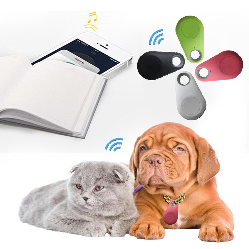 Huisdier Smart Gps Tracker Mini Anti-Verloren Huisdier Locator Tracker Voor Hond Kat Waterdichte Bluetooth Halsband Met Gps sleutel Kraag Toegang