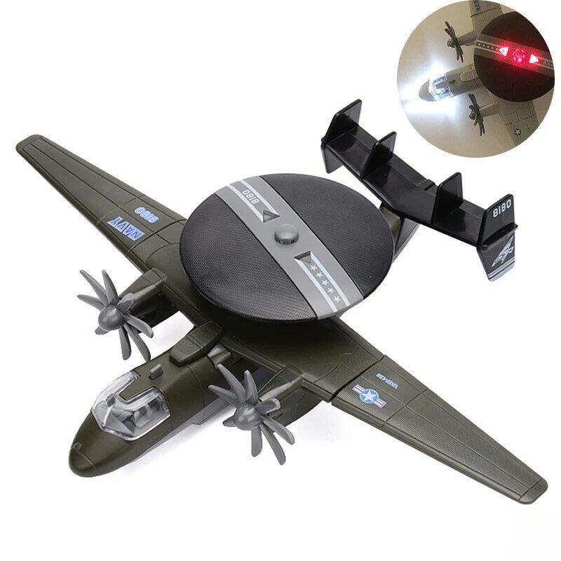 Avião de brinquedo 1 pçs série militar combate aviso precoce aeronave simulação modelo tecnologia do exército crianças brinquedos crianças presentes