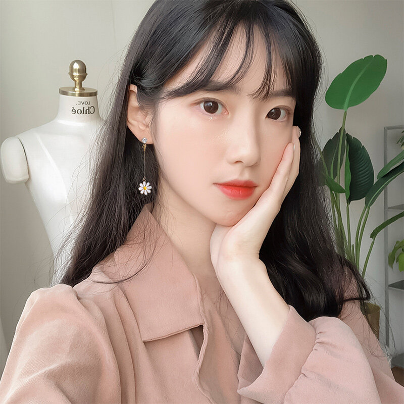 Orecchini per le donne 2020 nuovi orecchini alla moda coreano grazioso influenza Online orecchini lunghi e semplici ago in argento Sterling