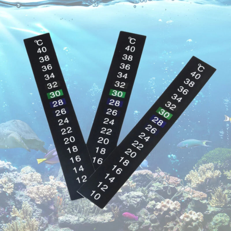 Termômetro digital adesivo para aquário, termômetro digital autoadesivo de medição de temperatura para tanque de peixes, ferramentas de aquário com 1 peça