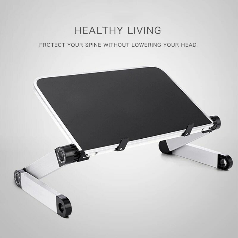 Soporte plegable ajustable para ordenador portátil, mesa de aleación de aluminio, 360 grados, bandeja