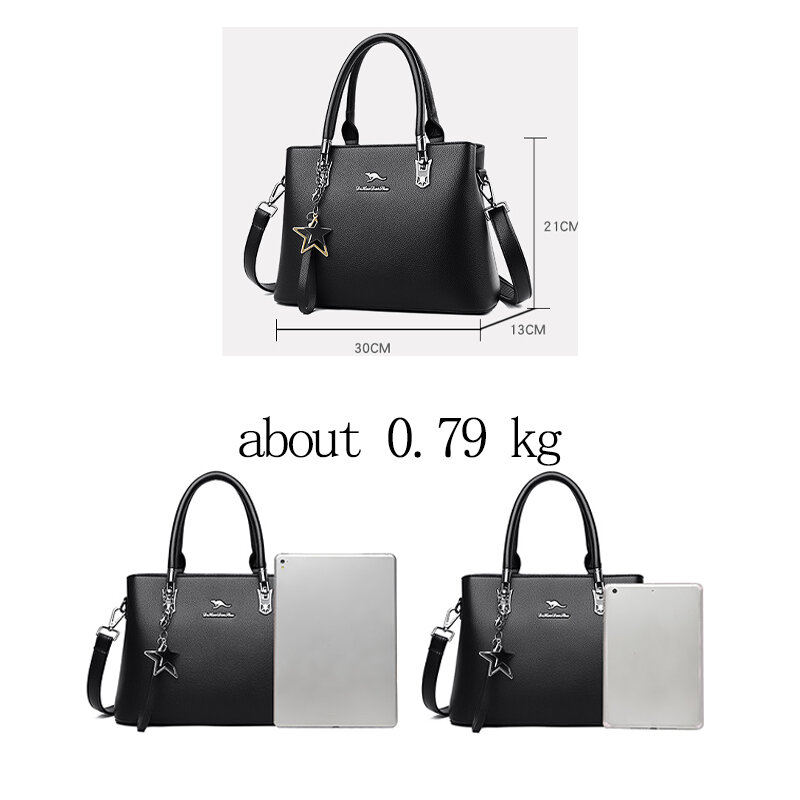 Solid Color Vintage Pu Leather Shoulder Bags for Women 2021 Pendant Designer Crossbody Handbag Female Trending Tote
