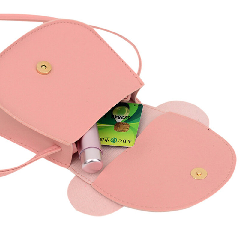 2023 New Child Purse Women's Girl Cartoon Crossbody Bag Cute Mouse Ear Bowknot Handbag Fashion Designer Ladies Shoulder Bags