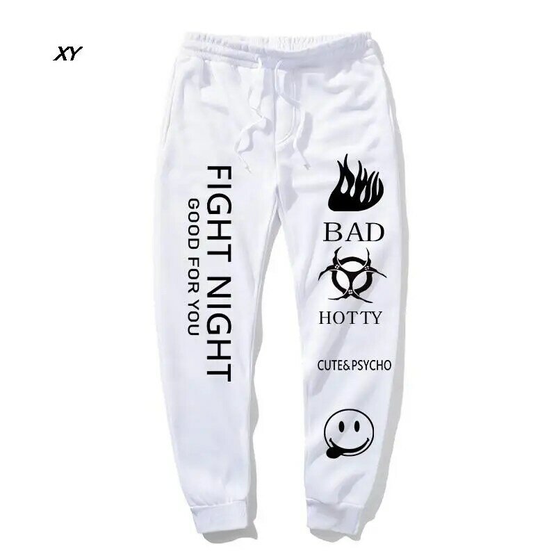 Men's and women's high waist casual hip-hop sexy sports pants loose snake-shaped sports pants letter printed cotton jogging pant