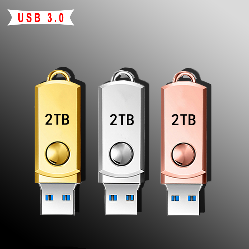 Memoria Flash de 2TB, dispositivo de almacenamiento externo, USB 2,0, unidades Flash de Metal de alta velocidad, Pen Drive de 2TB