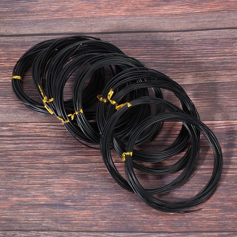 Professional 9 Rolls Total 147 Feet Bonsai Wires Anodized Aluminum Bonsai Training Wire with 3 Sizes1.0 1.5 2.0 Mm