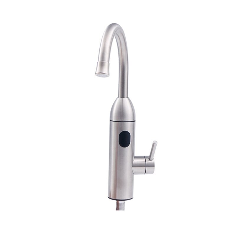 Aquecedor de água elétrico fluindo bico universal torneira da cozinha 2 em 1 aço inoxidável torneira elétrica 220v plugue da ue