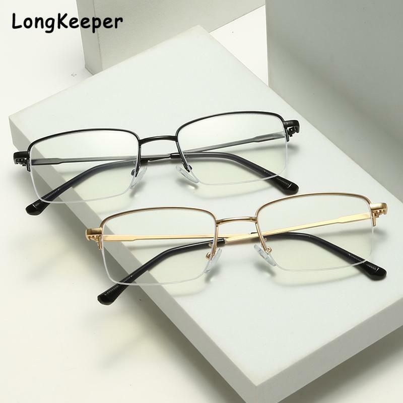 نظارات لونغكيبر بإطار شبه بدون إطار مضادة للإشعاع الأزرق للرجال والنساء نظارات واقية من الضوء الأزرق نظارات للحاسوب