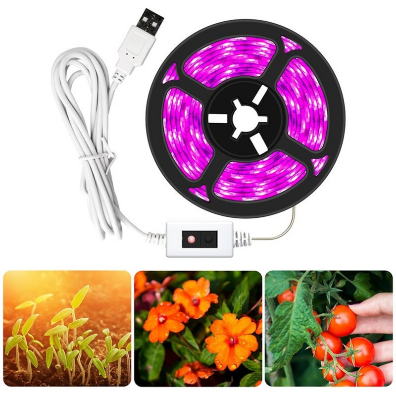 0.5M/1M/2M/3M-LED Plant Growth Light Strip Full Spectrum For Indoor Succulent Planting Lamp With Hand Sweep Dimming Function