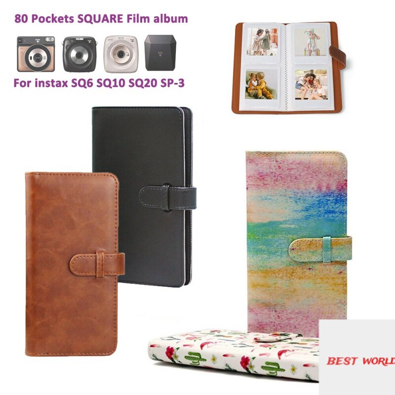 CAIUL 80 Pockets Photobook Photo Album Book for Fujifilm Fuji Instax Square Camera SQ1 SQ20 SQ6 SQ10 SP-3 Weddings Anniversary G