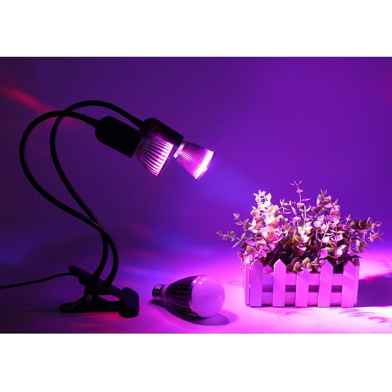 E27 LED زراعة تنمو مشبك ضوء على حامل مصباح مرنة يمكن 360 درجة قابل للتعديل مصباح حامل الأسلحة الاتحاد الأوروبي التوصيل