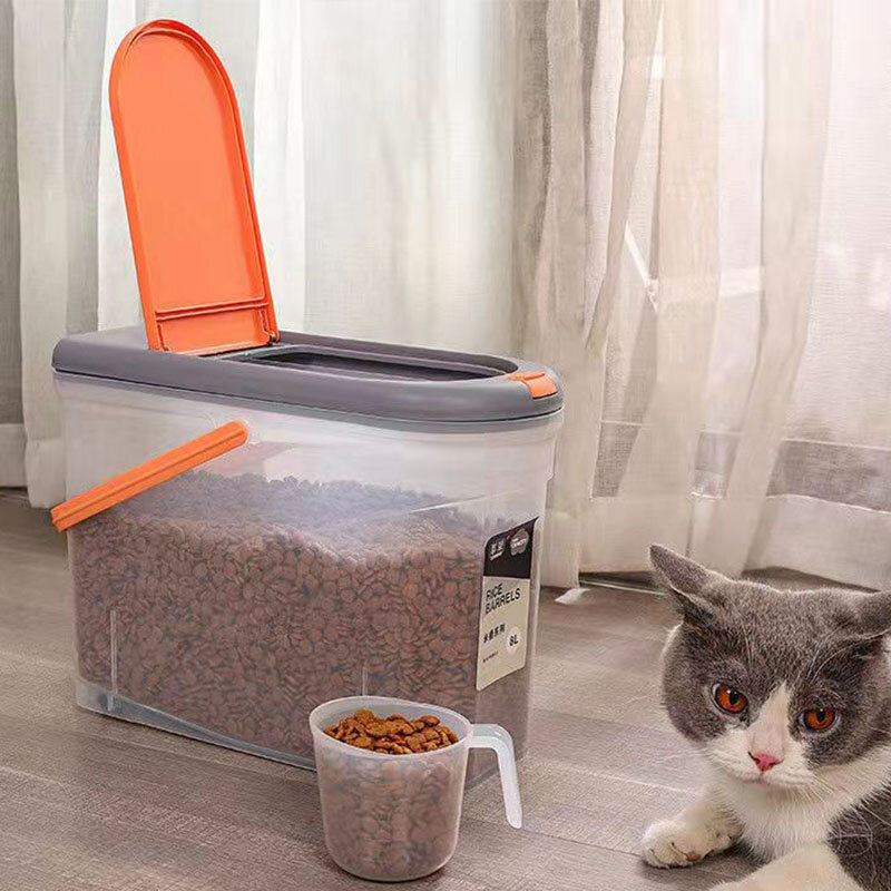 Контейнер для пищевых продуктов для домашних животных, контейнер для хранения пищи для кошек, домашний контейнер для хранения пищи для соба...