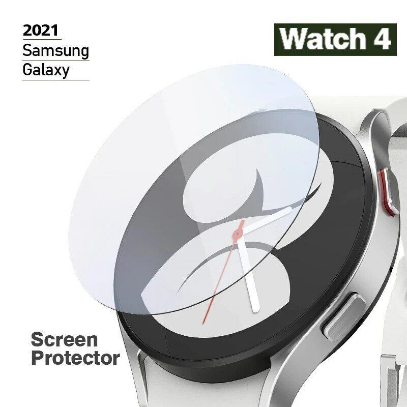 Película de vidrio templado para Galaxy Watch 4, 40mm, 44mm, 9 HD, Protector de pantalla completa transparente, Correa clásica de 46mm y 42mm