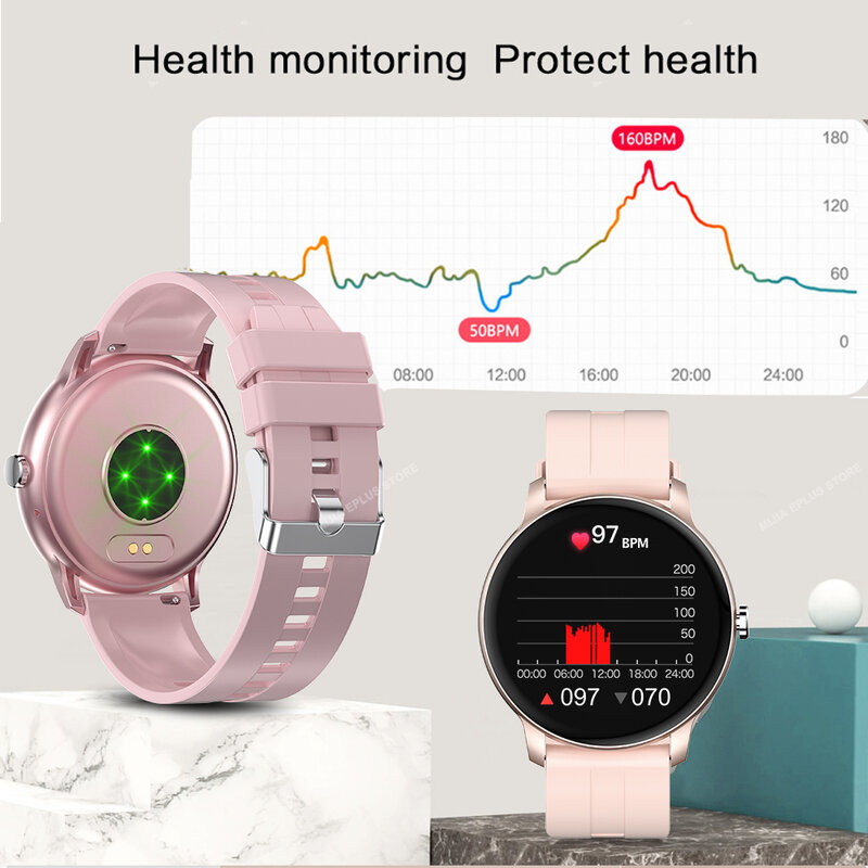 Reloj inteligente S22T para mujer, dispositivo deportivo ligero con control de temperatura corporal, frecuencia cardíaca y calorías, rastreador saludable a la moda