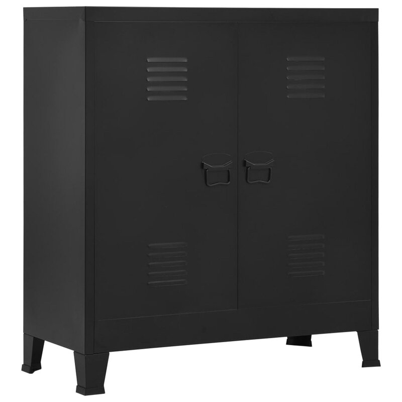 Filing Cabinet Industrial Black 35.4"x15.7"x39.4" Steel