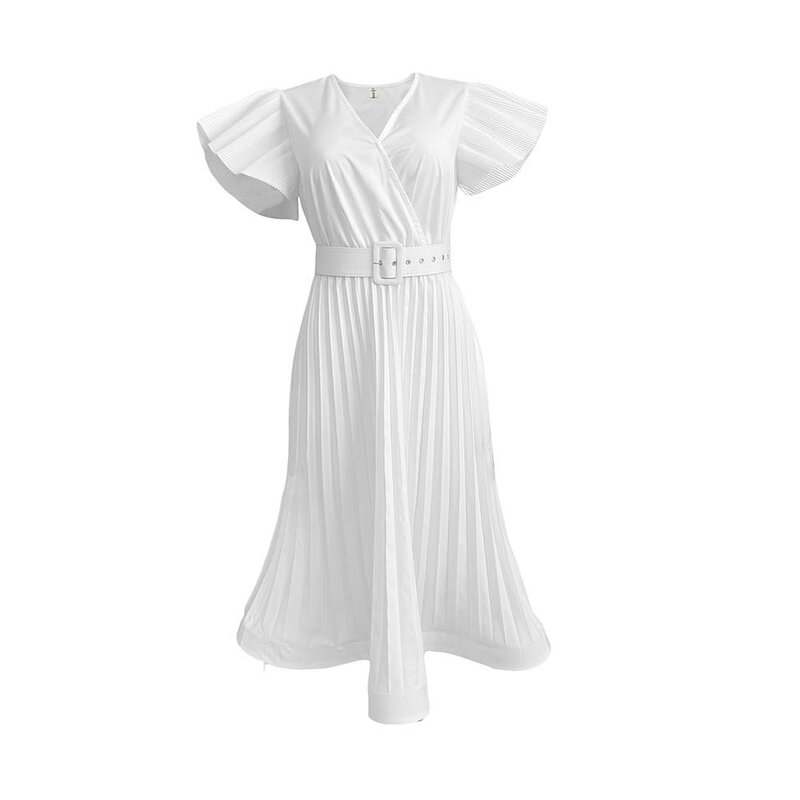 Pledi-Vestidos de Noche elegantes para mujer, vestidos de gasa con escote en V, sin mangas, en forma de A, largos hasta el té, novedad de 2022