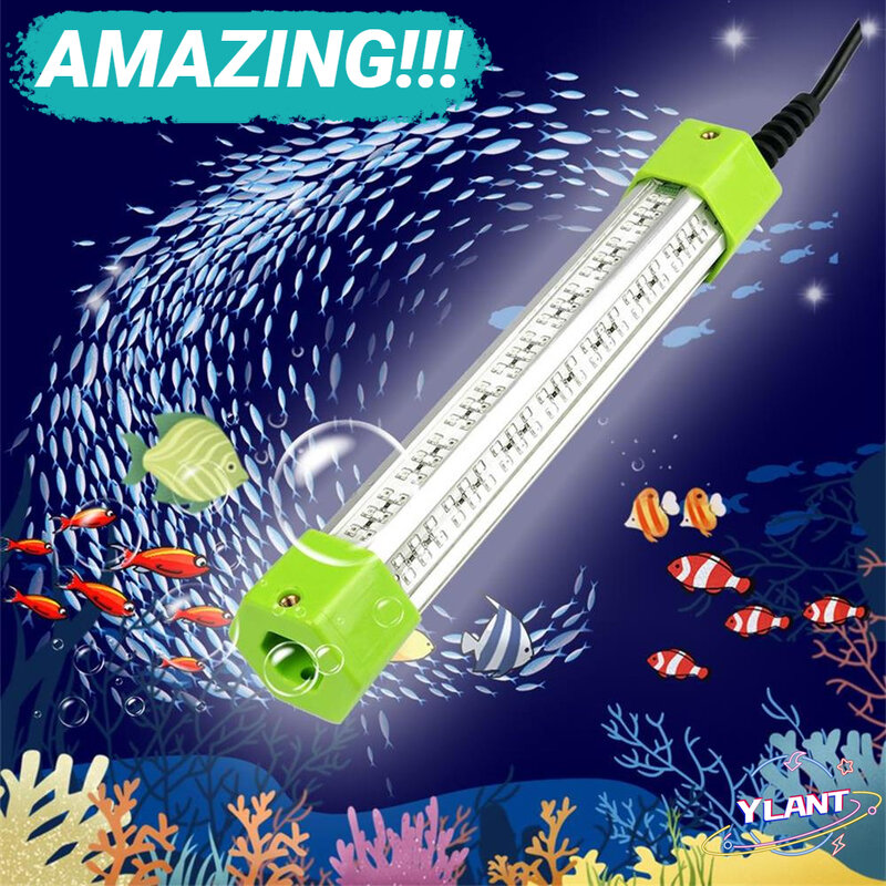Swt peixes submersível subaquática luz de pesca dc 12v 70w 160 6 lados verde branco azul amarelo alumínio alta potência led
