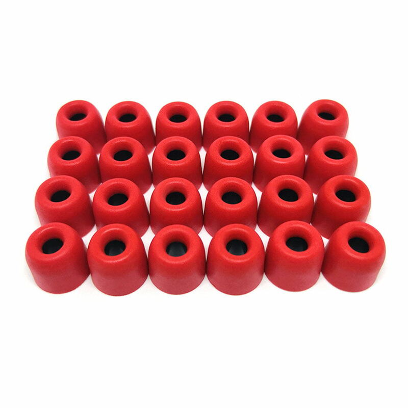 T200 (L, M, S) Earphone Spare Memory Foam Pad ,  4.5mm Calibre For Earphones/Eartips, Red 12 Pairs