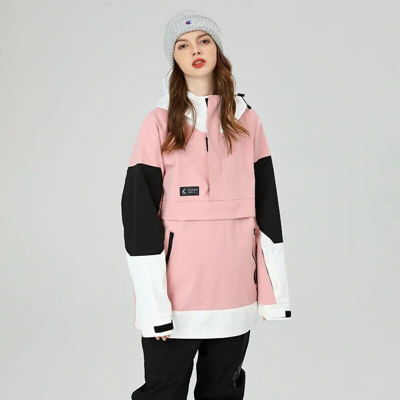 SEARIPE 남녀공용 스키 후드티, 방풍 방수 보온 의류, 스노우 슈트, 야외 장비 착용, 겨울 따뜻한 스웻셔츠