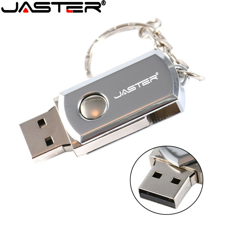 Disco De Metal USB 2.0 Flash Drive GB TYPE-CU 64 JASTER 32GB 2 em Unidades de 1Pen 16GB Rotação 8GB 4GB LOGOTIPO Personalizado pendrive Memory Stick